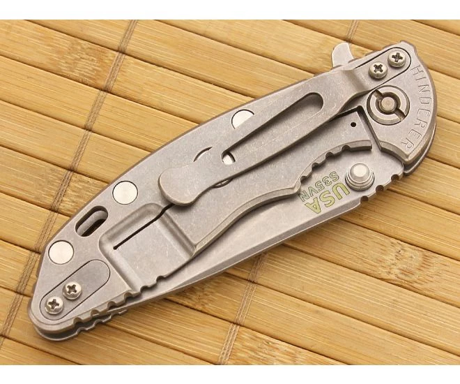 Hinderer Knives XM-18 3" Blue-Black Slicer Flipper 4 Hinderer Knives XM-18 3" Blue-Black Slicer Flipper - Image 2