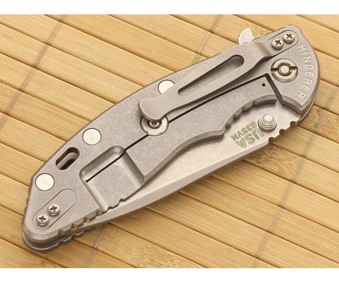 Hinderer Knives XM-18 3.5" Dark Green Spanto Flipper S35VN 4 Hinderer Knives XM-18 3.5" Dark Green Spanto Flipper S35VN - Image 2