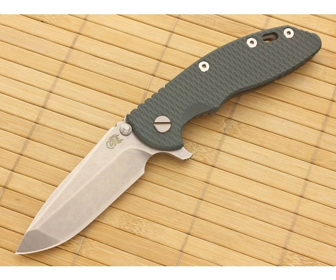 Hinderer Knives XM-18 3.5" Dark Green Spanto Flipper Bronze Ti 3 Hinderer Knives XM-18 3.5" Dark Green Spanto Flipper Bronze Ti