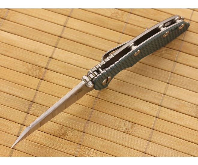 Hinderer Knives XM-18 3" Dark Green Wharncliffe Flipper 5 Hinderer Knives XM-18 3" Dark Green Wharncliffe Flipper - Image 3