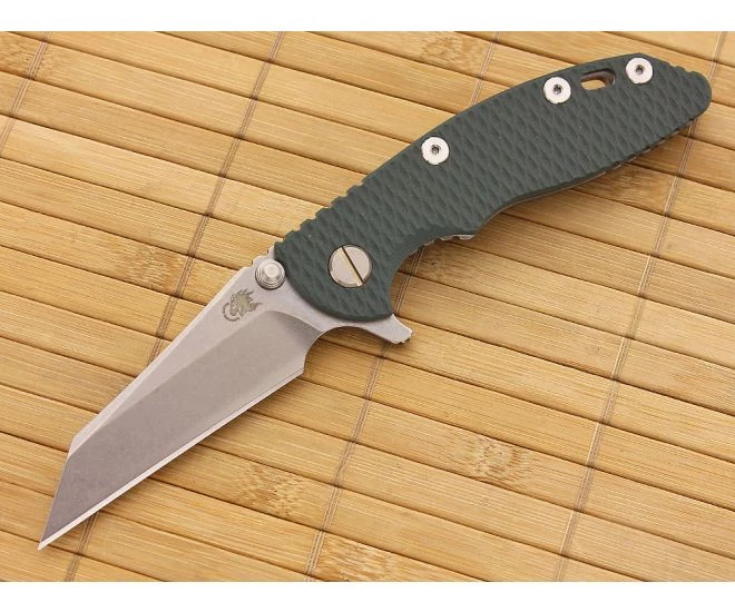 Hinderer Knives XM-18 3" Dark Green Wharncliffe Flipper 3 Hinderer Knives XM-18 3" Dark Green Wharncliffe Flipper
