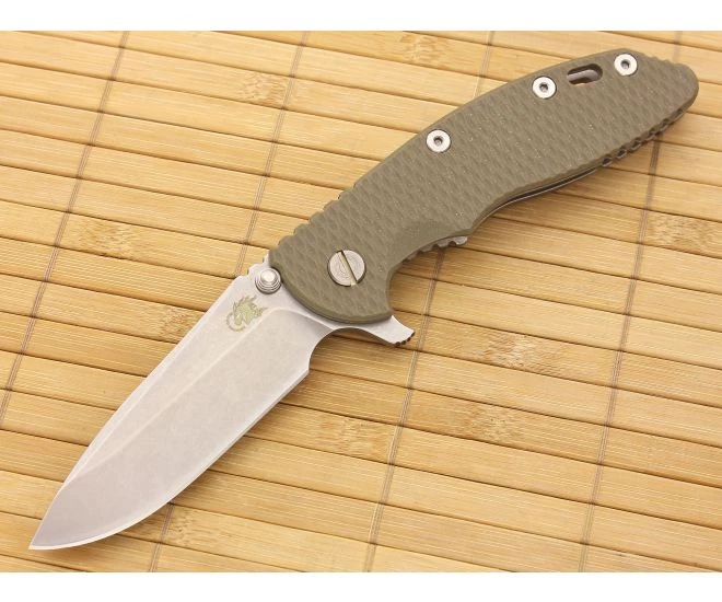 Hinderer Knives XM-18 3.5" Foliage Spear Point Flipper CPM-20CV 3 Hinderer Knives XM-18 3.5" Foliage Spear Point Flipper CPM-20CV