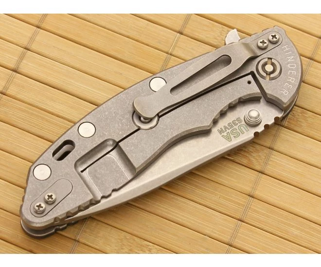 Hinderer Knives XM-18 3.5" Stonewash Spanto Flipper Green & Black G10 4 Hinderer Knives XM-18 3.5" Stonewash Spanto Flipper Green & Black G10 - Image 2