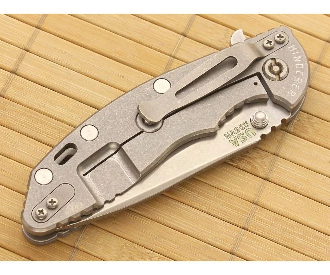 Hinderer Knives XM-18 3.5" Battleship Gray Spear Point Flipper S35VN 4 Hinderer Knives XM-18 3.5" Battleship Gray Spear Point Flipper S35VN - Image 2