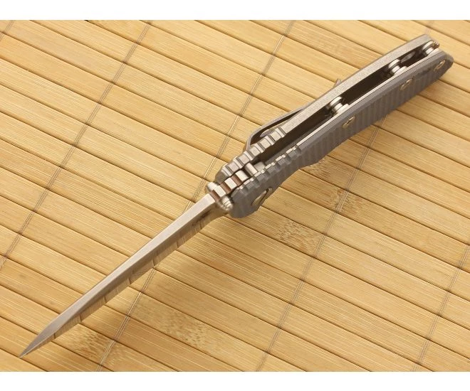 Hinderer Knives XM-18 3.5" Battleship Gray Spear Point Flipper S35VN 5 Hinderer Knives XM-18 3.5" Battleship Gray Spear Point Flipper S35VN - Image 3