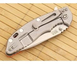 Hinderer Knives XM-18 3.5" Orange Spear Point Flipper CPM-20CV -Rescue Knives Sales Store xm 18org 35srf 2