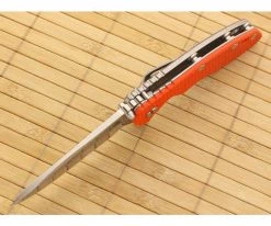 Hinderer Knives XM-18 3.5" Orange Spear Point Flipper CPM-20CV -Rescue Knives Sales Store xm 18org 35srf 3