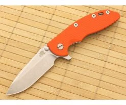 Hinderer Knives XM-18 3.5" Orange Spear Point Flipper S35VN