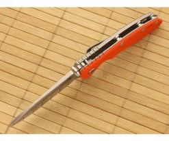 Hinderer Knives XM-18 3.5" Orange Spear Point Flipper S35VN -Rescue Knives Sales Store xm 18org 35srf s35vn 3