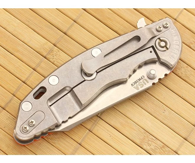Hinderer Knives XM-18 3.5" Orange G10 Wharncliffe Flipper 20CV 4 Hinderer Knives XM-18 3.5" Orange G10 Wharncliffe Flipper 20CV - Image 2