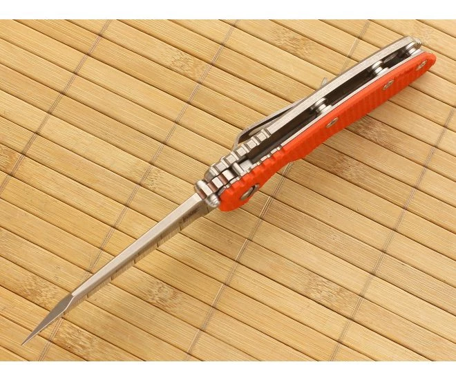 Hinderer Knives XM-18 3.5" Orange G10 Wharncliffe Flipper 20CV 5 Hinderer Knives XM-18 3.5" Orange G10 Wharncliffe Flipper 20CV - Image 3