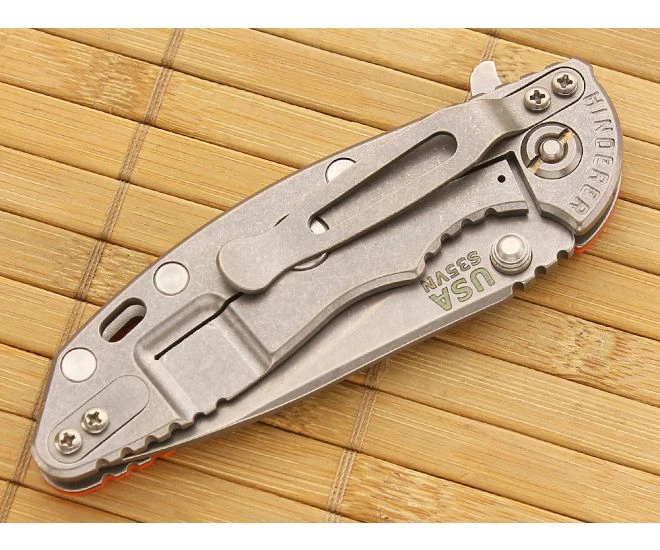 Hinderer Knives XM-18 3" Orange Slicer Flipper 4 Hinderer Knives XM-18 3" Orange Slicer Flipper - Image 2