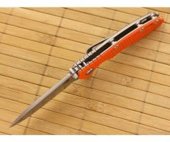 Hinderer Knives XM-18 3" Orange Slicer Flipper 7 Hinderer Knives XM-18 3" Orange Slicer Flipper -Rescue Knives Sales Store xm 18org 3slf 3