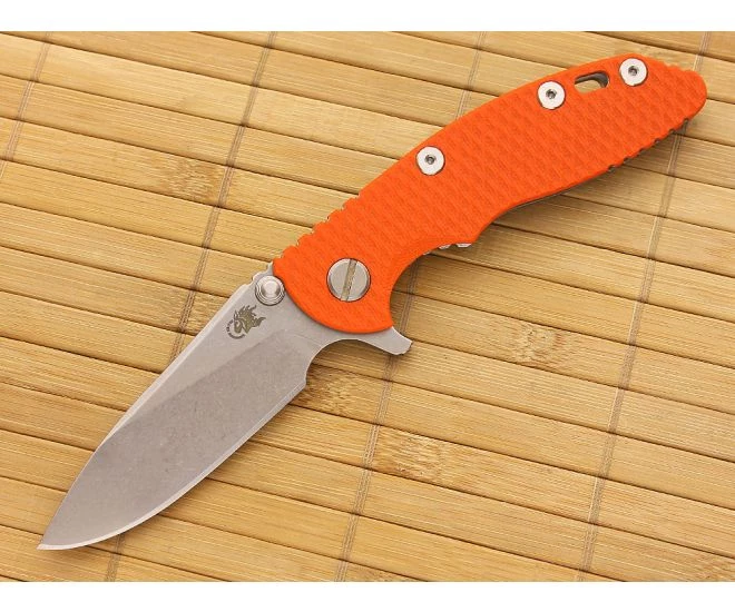 Hinderer Knives XM-18 3" Orange Slicer Flipper 3 Hinderer Knives XM-18 3" Orange Slicer Flipper