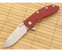 Hinderer Knives XM-18 3.5" Red Spear Point Flipper CPM-20CV