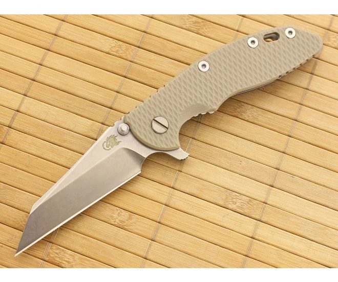 Hinderer Knives XM-18 3.5" Sand G10 Wharncliffe Flipper 20CV 3 Hinderer Knives XM-18 3.5" Sand G10 Wharncliffe Flipper 20CV