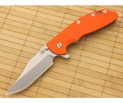 Hinderer Knives XM-24 Bowie Flipper Orange G-10