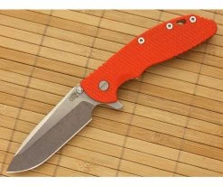 Hinderer Knives XM-24 Spanto Flipper Orange G10