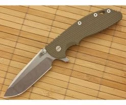Hinderer Knives XM-24 Spanto Flipper OD Green G10