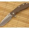 Hinderer Knives XM-24 Spanto Flipper Flat Dark Earth G10