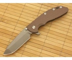 Hinderer Knives XM-24 Anthracite DLC Spanto Flipper FDE G10
